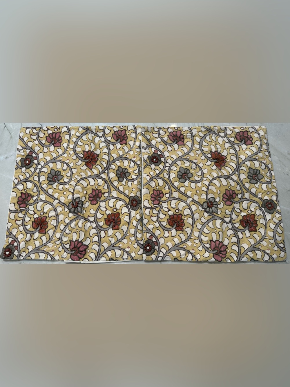 Pottery Barn Geena Medallion EMBROIDERED Pillow Cover Set of Two 20x20